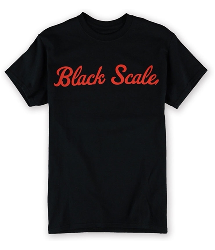 Black Scale Mens The Script Logo X Rebel Flag Graphic T-Shirt blackred S