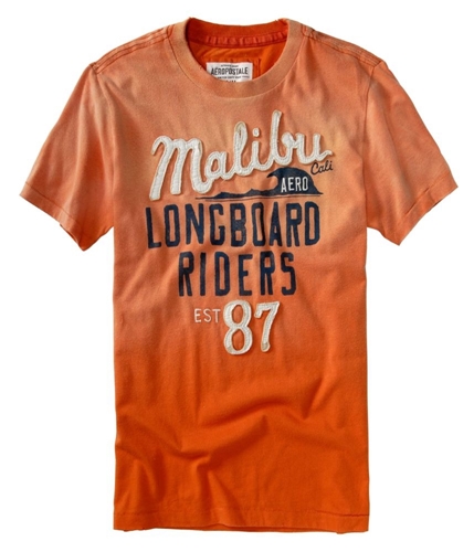 Aeropostale Mens Malibu Cali Graphic T-Shirt brtorange XS