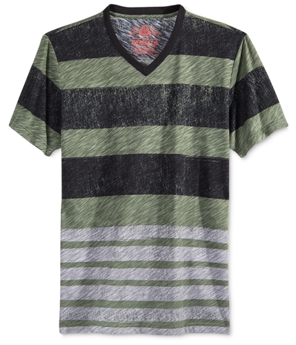 American Rag Mens Stripe V-Neck Basic T-Shirt deepblack M