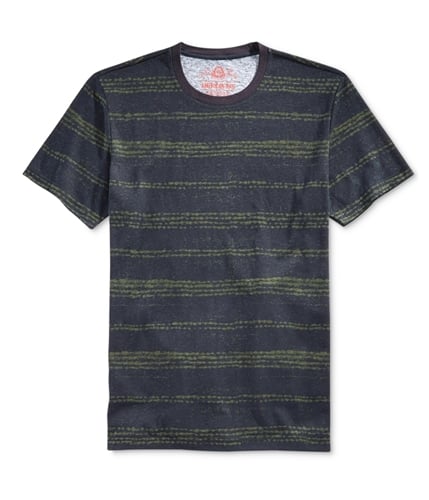 American Rag Mens Cotton Stripes Basic T-Shirt deepblack L