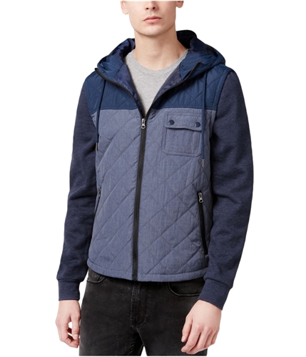 American Rag Mens Colorblocked Quilted Jacket basicnavy L