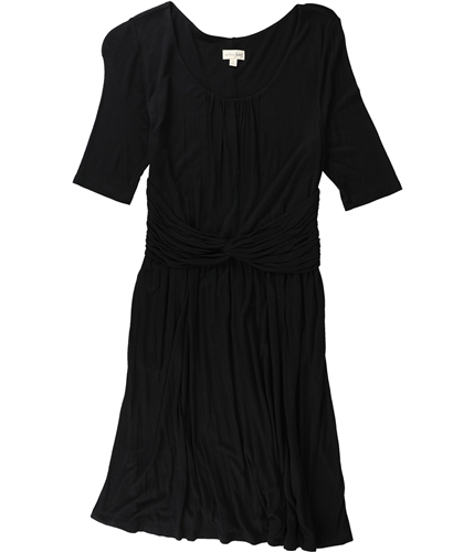maison Jules Womens Faux-Wrap Jersey Dress black L