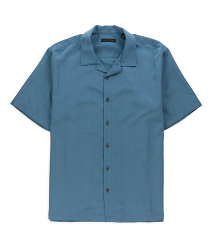 Via Europa Mens Vertical Stripe Button Up Shirt hydrogen XL