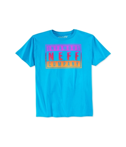 Neff Mens Tugg Logo Graphic T-Shirt turquoise M