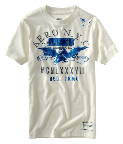 Aeropostale Mens Aero Nyc Mcmlxxxv Graphic T-Shirt offwhite XS