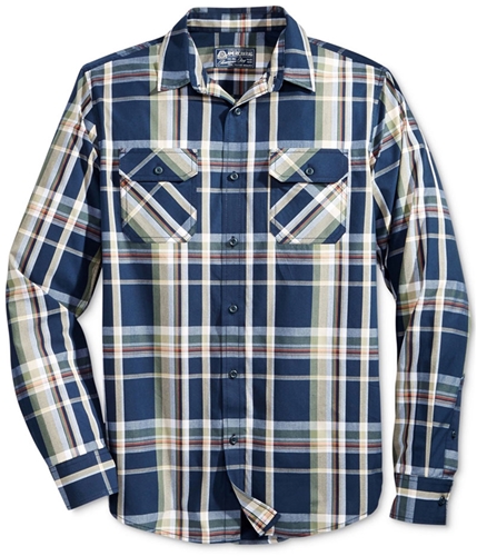 American Rag Mens Plaid Button Up Shirt hummuscbo XS