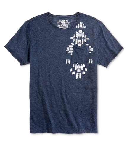 American Rag Mens Aztec Print Graphic T-Shirt basicnavy S
