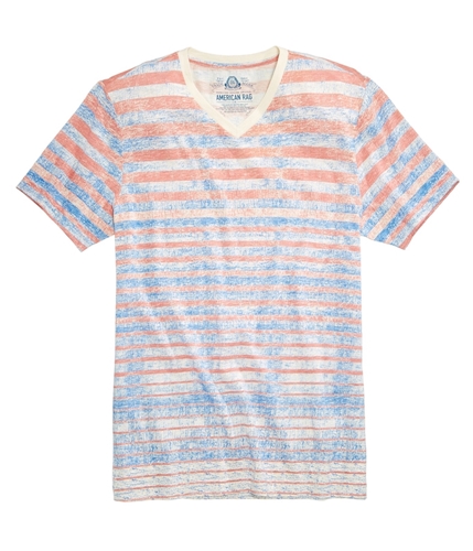 American Rag Mens Faded Stripe Basic T-Shirt pinktide L