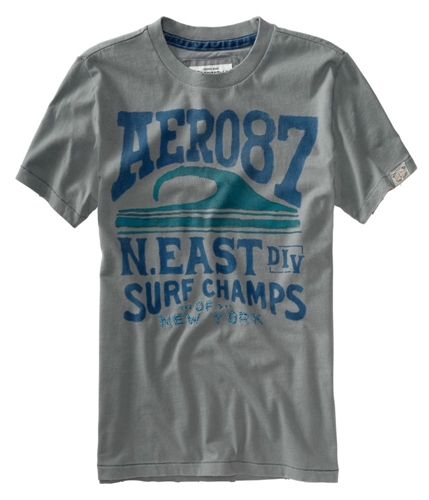 Aeropostale Mens Surf Champ Of New York Graphic T-Shirt sharkfingray XS