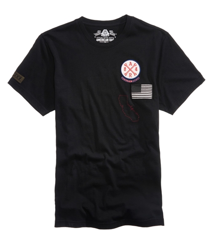 American Rag Mens Patch Embellished T-Shirt deepblack L