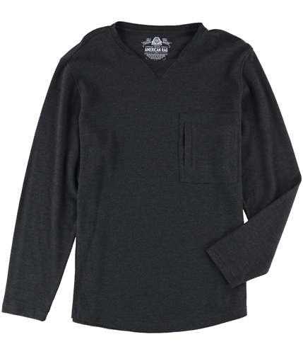 American Rag Mens Textured Basic T-Shirt charcoal 2XL