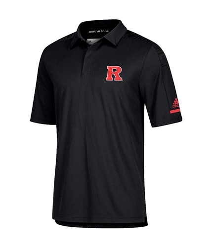 Adidas Mens Rutgers University Coach Rugby Polo Shirt black S