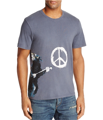 Elevenparis Mens Peace Rat Graphic T-Shirt heather S