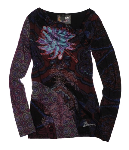 Desigual Womens Loves Knitwear Graphic T-Shirt 2000 S