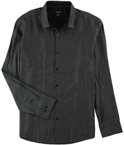 Alfani Mens Vernon Button Up Shirt black 2XL
