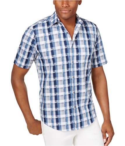 Alfani Mens Casual Button Up Shirt brightwhite XL