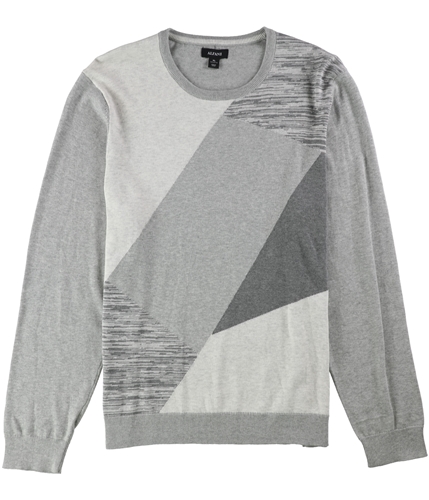 Alfani Mens Angled Colorblocked Pullover Sweater casualgreyhtr S