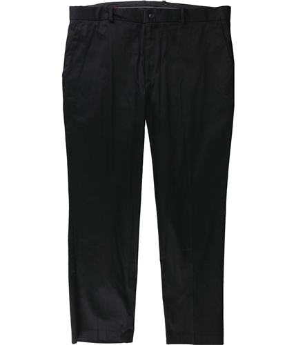 Alfani Mens Big & Tall Flat-Front Sateen Casual Trouser Pants deepblack 38x30