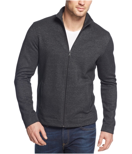 Alfani Mens Striped Knit Sweater blackcbo L