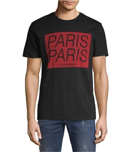 Elevenparis Mens Paris Paris Graphic T-Shirt black M