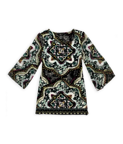 Style&co. Womens Marrakesh Tunic Blouse cabbiemedallion XS