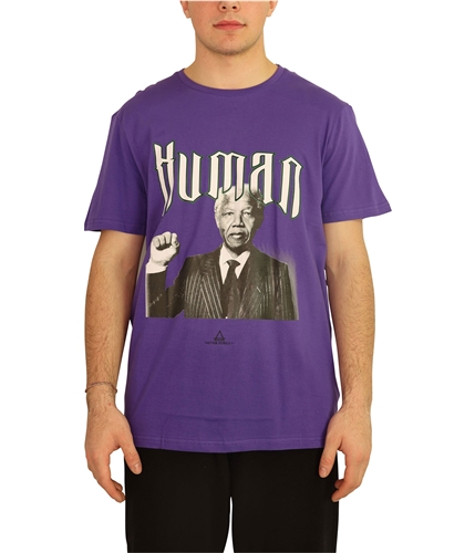 Elevenparis Mens Human Graphic T-Shirt purple S