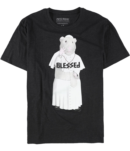 Elevenparis Mens Church Guinea Pig Graphic T-Shirt black L