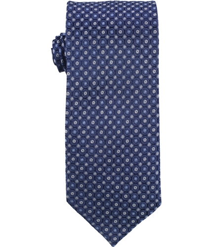 The Men's Store Mens Medallion Self-tied Necktie navy One Size