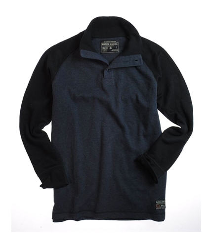 Nautica Mens L/s Flt Bk Rgln Slv Knit Sweater cadetheatherblue L
