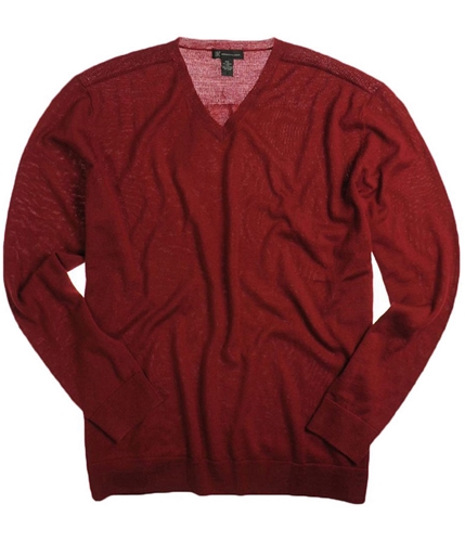 I-N-C Mens Merino Cadet Knit Sweater crimsonred 2XL