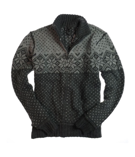 I-N-C Mens Avalanche Fairisle Knit Sweater htrgrwchar XL