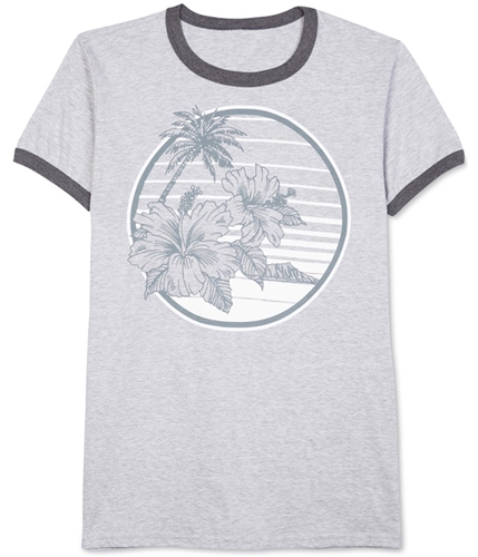 Jem Mens Palm Tree Graphic T-Shirt charcoalheather L
