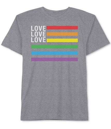 Jem Mens Love Love Love Graphic T-Shirt htrgrey L