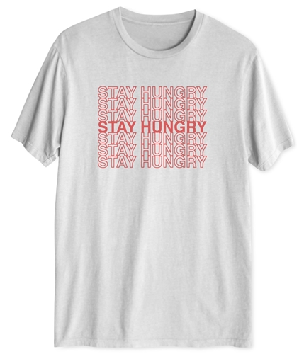 Jem Mens Stay Hungry Graphic T-Shirt white S
