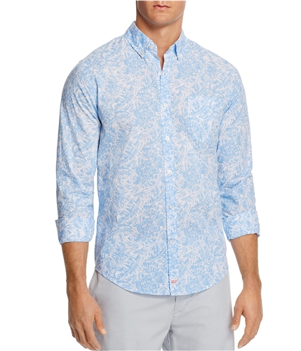 Vineyard Vines Mens Island Palm Button Up Shirt jakeblue XL
