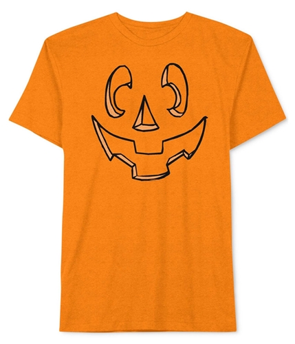 Jem Mens Carved jack-O-Lantern Graphic T-Shirt orange S