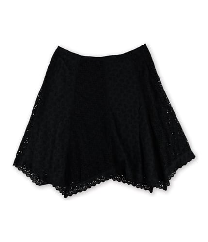 Ralph Lauren Womens Eyelet A-line Skirt black 16