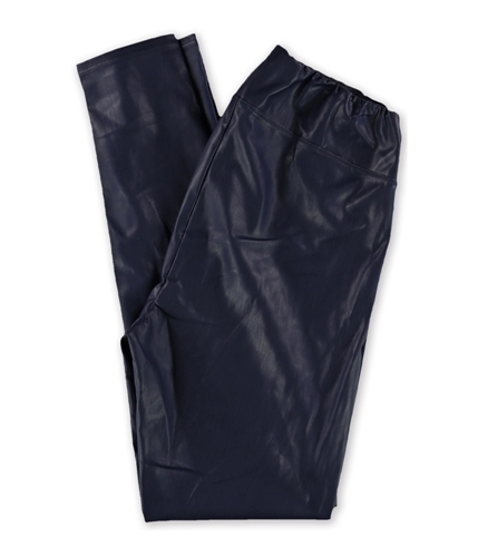Ralph Lauren Womens Faux Leather Casual Leggings navy 8x31