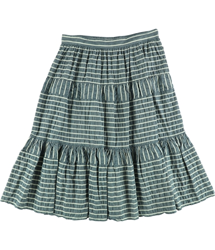 Ralph Lauren Womens Seersucker Midi Skirt bluwhtmu 6