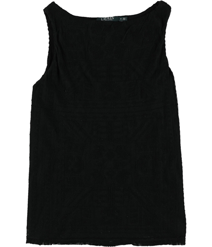 Ralph Lauren Womens Embroidered Mesh Tank Top poloblack S