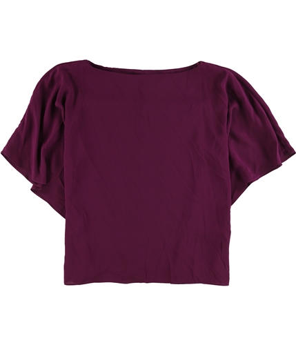 Ralph Lauren Womens Draped Dolman-Sleeve Knit Blouse purple M