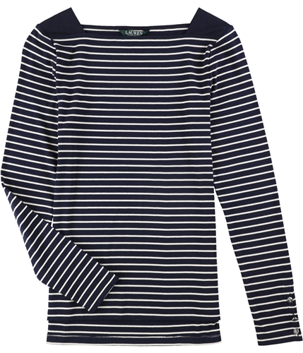 Ralph Lauren Womens Slim-Fit Basic T-Shirt navycream M
