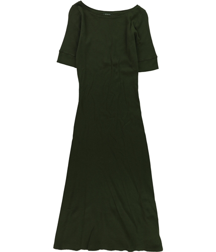 Ralph Lauren Womens Waffle-Knit Midi Dress green S