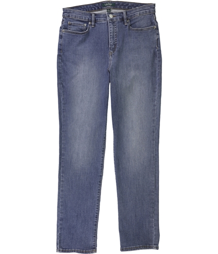 Ralph Lauren Womens Premier Mid Rise Straight Leg Jeans blue 4x29