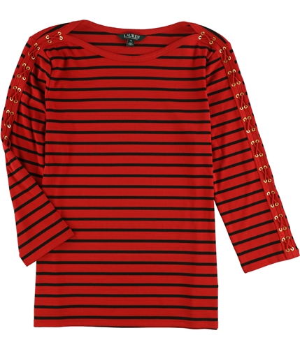 Ralph Lauren Womens Striped Basic T-Shirt redmu M