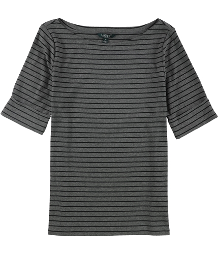 Ralph Lauren Womens Stripe Basic T-Shirt gray S