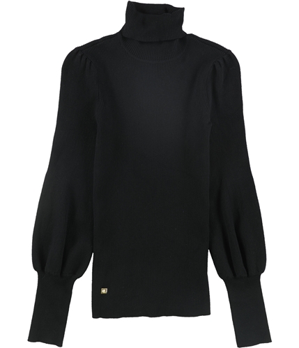 Ralph Lauren Womens Puff-Sleeve Pullover Sweater black S