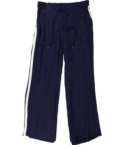 Ralph Lauren Womens Side Stripe Casual Wide Leg Pants navy 6x31