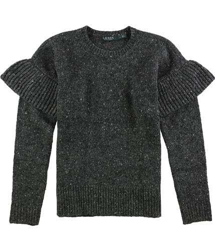 Ralph Lauren Womens Ruffle Sleeve Pullover Sweater grey S
