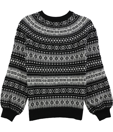 Ralph Lauren Womens Fair Isle Pullover Sweater black S